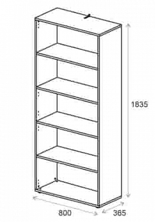 Корпус шкафа (стеллаж высокий) Арт.254Н0101 Everprof EVO (802х365х1835) Корпус шкафа (стеллаж высокий) Арт.254Н0101 Everprof EVO (802х365х1835)