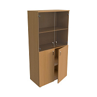 Шкаф низкий с прозр. стеклом ЛФ223 (800х406х1610)
