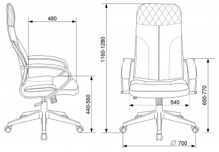 Бюрократ CH-608Fabric Бюрократ CH-608Fabric