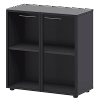 Шкаф низкий со стеклом в ал. рамке СМШ28RS (792x380x811)
