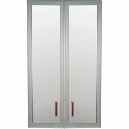 Двери стеклянные К-981, в алюминиевой раме к стеллажам К-933, К-934