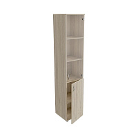 Шкаф узкий с прозр. стеклом ЛФ219 (400х406х2000)